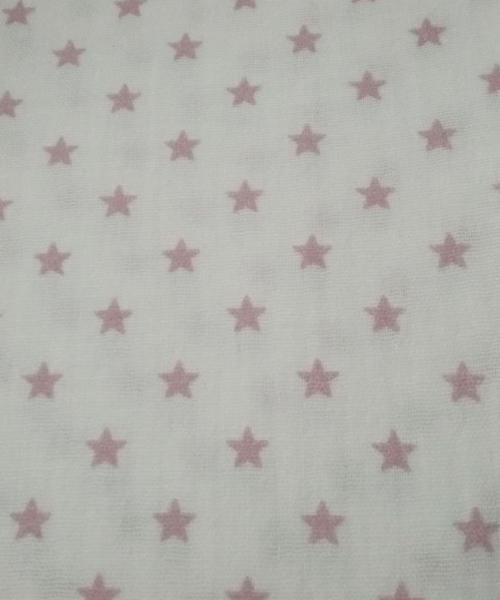 Muselina estrellas rosa empolvado