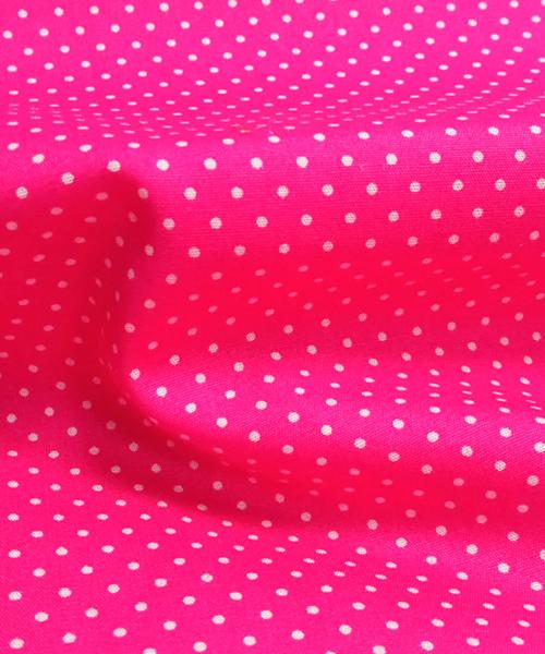 Popelín Estampado Lunares pequeños Fucsia