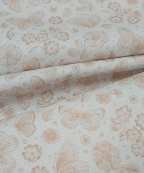 Piqué Canutillo Mariposas beige