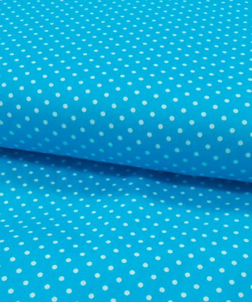 Popelín Estampado Lunares pequeños Azul