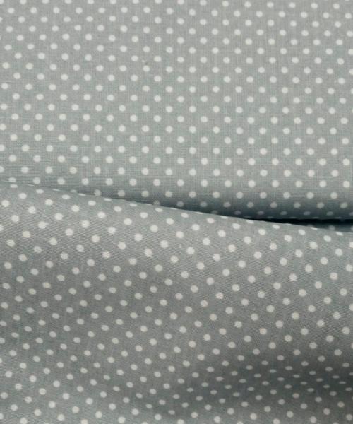 Popelín Estampado Lunares pequeños Gris