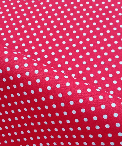 Popelín Estampado Lunares pequeños Rojo