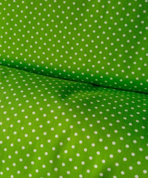 Popelín Estampado Lunares pequeños Verde Lima