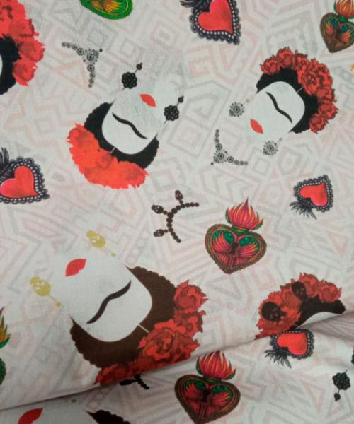 Popelín Estampado Frida Kahlo