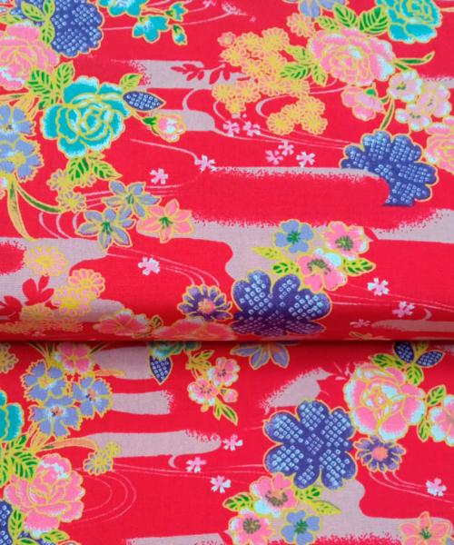 Popelín Estampado Japan Flowers