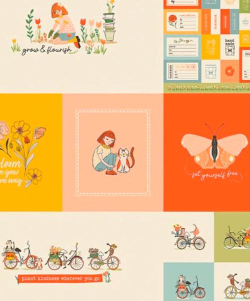 Popelín Estampado en Panel Grow and Flourish