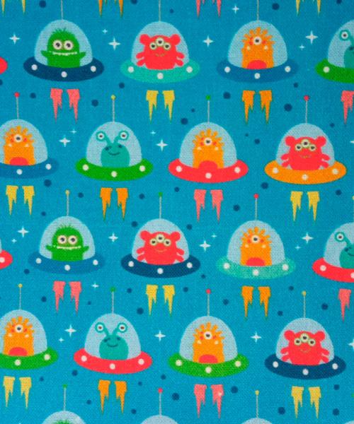 Popelín Estampado Aliens
