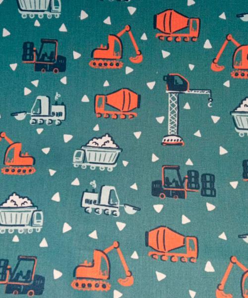 Popelín Estampado Máquinas de Obras