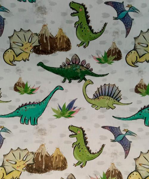 Popelín Estampado Dinosaurios