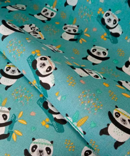 Popelín Estampado Osos Panda