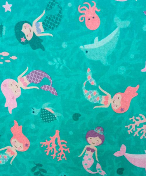 Popelín Estampado Sirenas