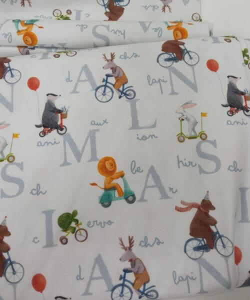 Punto de Algodón Letras y Animales