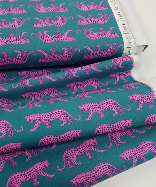 Popelín Dashwood Leopardo Rosa