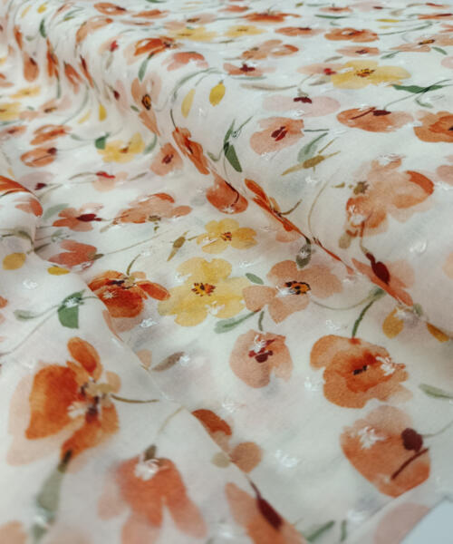 Viscosa con Plumeti Flores Tostadas