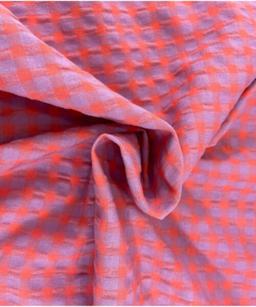 Vichy Seersucker Lila y Gamba
